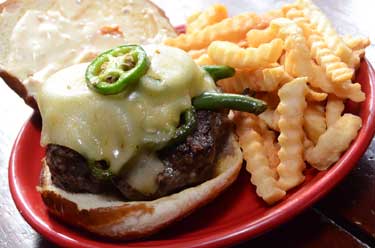 Burger and fries